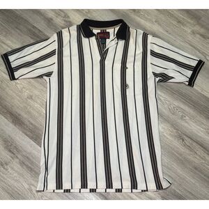 Mens Polo striped Shirt‎ Vintage Twenty X size Large